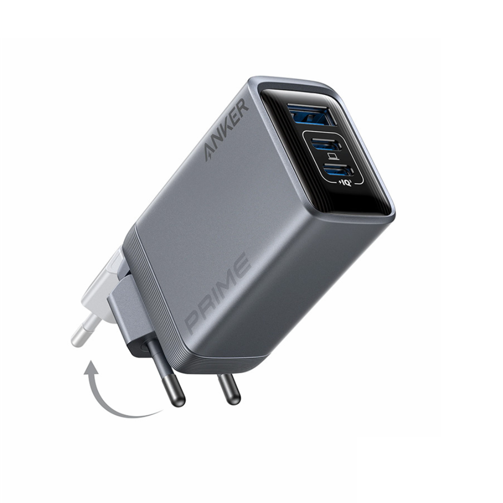 Anker GaN Prime Charger 100W with USB-C Charger 3 Port GaN Wall Charger Fast Charging