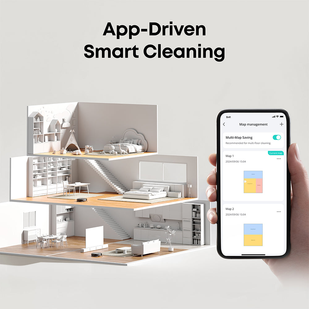 Eufy Robot Vacuum Omni C20 with All-in-One Station, 3.35-Inch Ultra-Slim Body, Mop Combo, Self Emptying, Auto Mop Washing and Auto Drying for Hands-Free Cleaning, 7000 Pa Powerful Suction - T2280