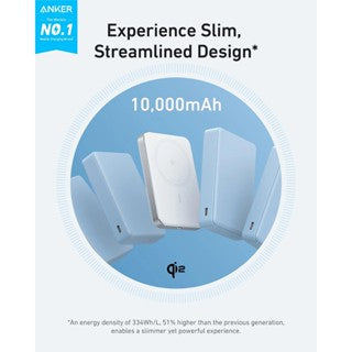 Anker MagGo Wireless Power Bank Magnetic Magsafe 15W Ultra slim, Qi2 Fast Charging Type C PD 10000 mAh