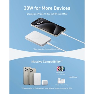 Anker MagGo Wireless Power Bank Magnetic Magsafe 15W Ultra slim, Qi2 Fast Charging Type C PD 10000 mAh