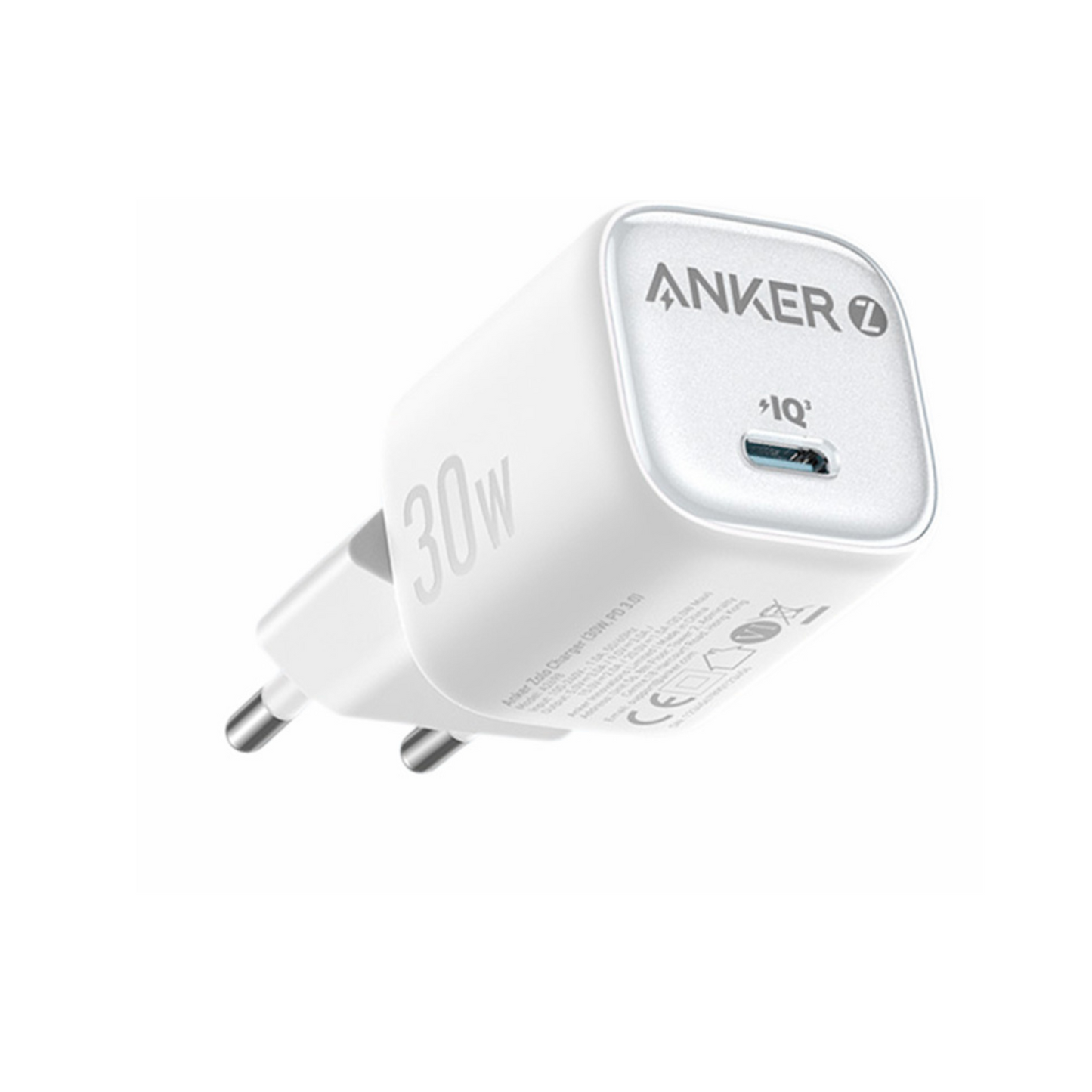 Anker Zolo GaN 30W Adaptor Kepala Charger iPhone 15 Samsung Type C PD Ice-Cooled Fast Charging