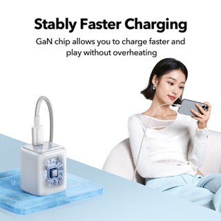 Anker Zolo GaN 30W Adaptor Kepala Charger iPhone 15 Samsung Type C PD Ice-Cooled Fast Charging