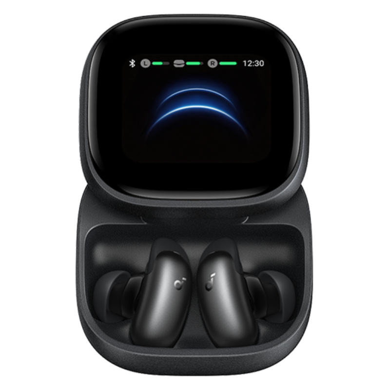 Soundcore Liberty 5 Pro Max Wireless Earbuds AI Note-Taker for in-Person Meetings Whisper-Clear Calls ANC Active Noise Cancelling 1.78" AMOLED Smart Case - D1204