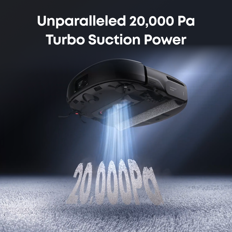 Eufy E25 Omni Robot Vacuum and Mop Combo, HydroJet System, 20,000Pa Turbo Suction, Zero-Tangle Design, Edge-to-Corner Deep Cleaning, Obstacle Avoidance, Auto-Empty & Self-Cleaning All-in-One Station - T2353