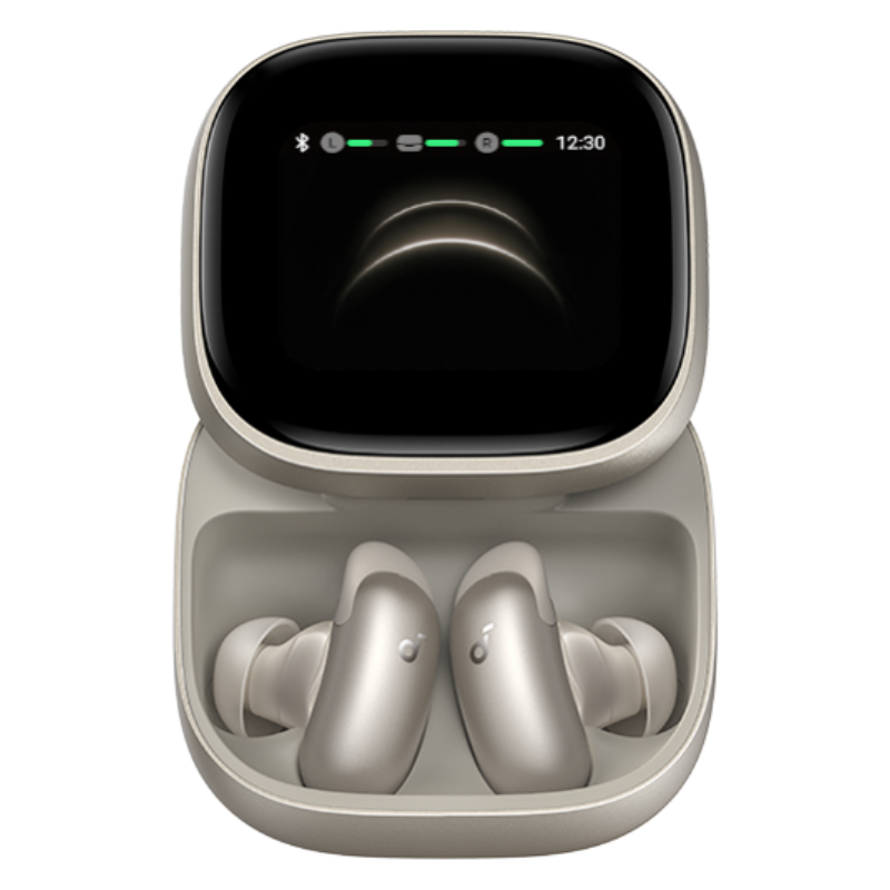 Soundcore Liberty 5 Pro Max Wireless Earbuds AI Note-Taker for in-Person Meetings Whisper-Clear Calls ANC Active Noise Cancelling 1.78" AMOLED Smart Case - D1204