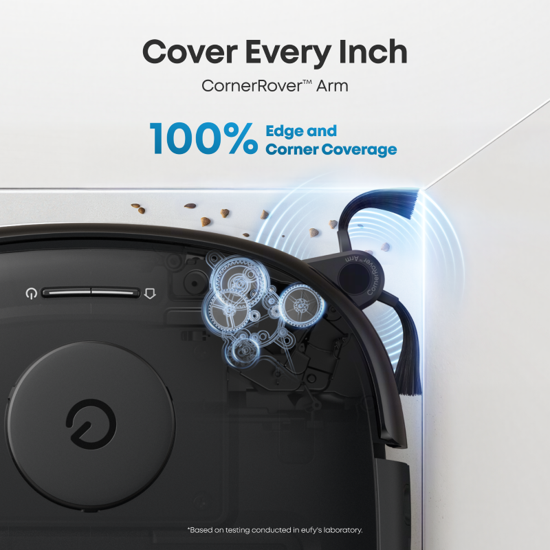 Eufy E25 Omni Robot Vacuum and Mop Combo, HydroJet System, 20,000Pa Turbo Suction, Zero-Tangle Design, Edge-to-Corner Deep Cleaning, Obstacle Avoidance, Auto-Empty & Self-Cleaning All-in-One Station - T2353