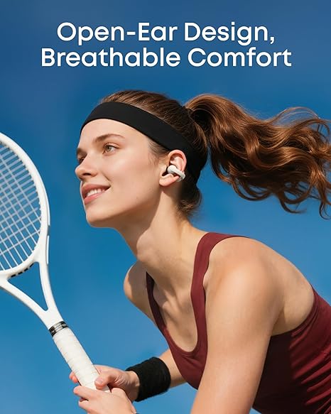 Soundcore C50i by Anker, Open-Ear Headphones, Clip-On Earbuds, Ultra-Comfort, FlexiClip Design, 12mm Drivers for Powerful Bass, AI Clear Calls, 28H Playtime, Secure Fit, Hi-Res, IP55, Bluetooth 6.0 - D1101