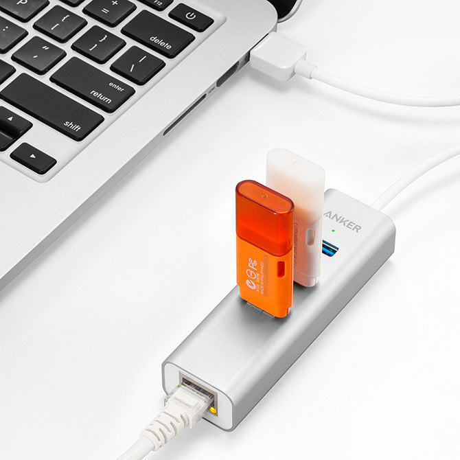 USB Hub Anker Aluminum 3-Port 3.0 with Ethernet