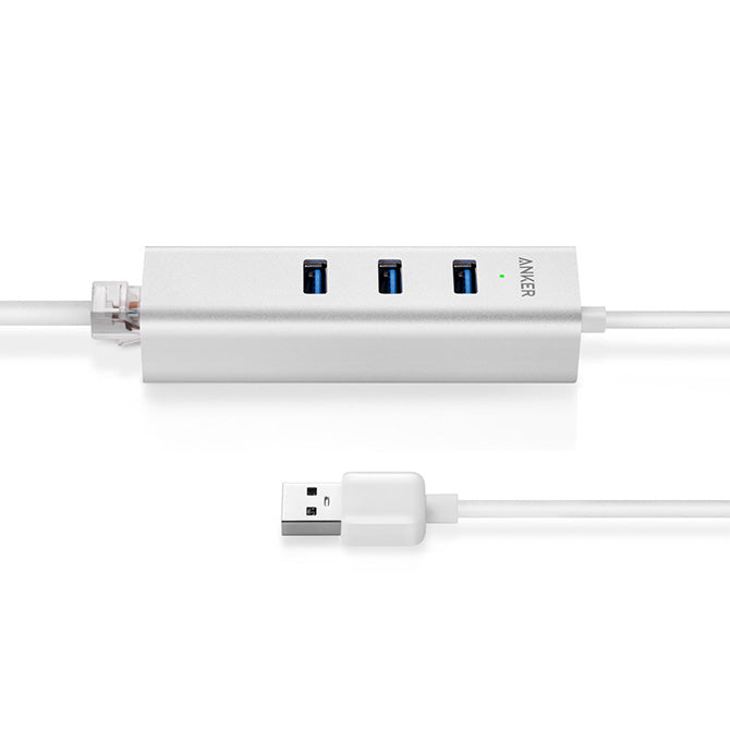 USB Hub Anker Aluminum 3-Port 3.0 with Ethernet