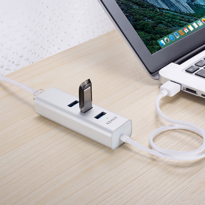 USB Hub Anker Aluminum 3-Port 3.0 with Ethernet