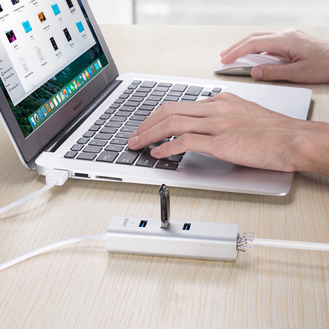 USB Hub Anker Aluminum 3-Port 3.0 with Ethernet