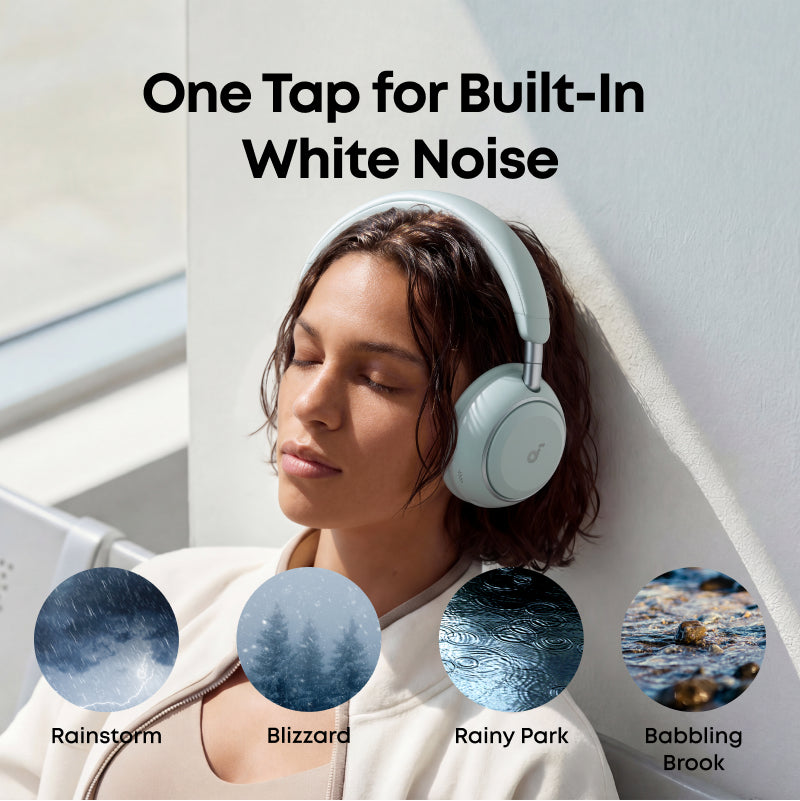 Soundcore Space 2 by Anker Active Noise Cancelling ANC Headphones Comfortable Fit 50H Playtime LDAC Hi-Res Wireless Audio Dual Connection Clear Calls Bluetooth 6.1 Nap Mode Wearing Detection - D1402