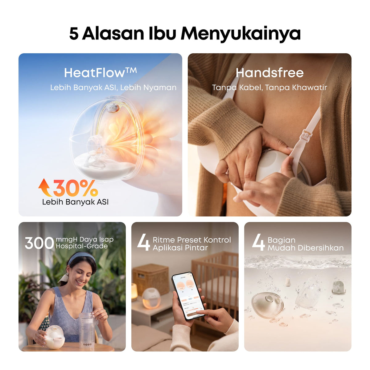 eufy E20 by Anker Pompa ASI Pintar Elektrik Handsfree dengan Terapi Hangat HeatFlow - T6060