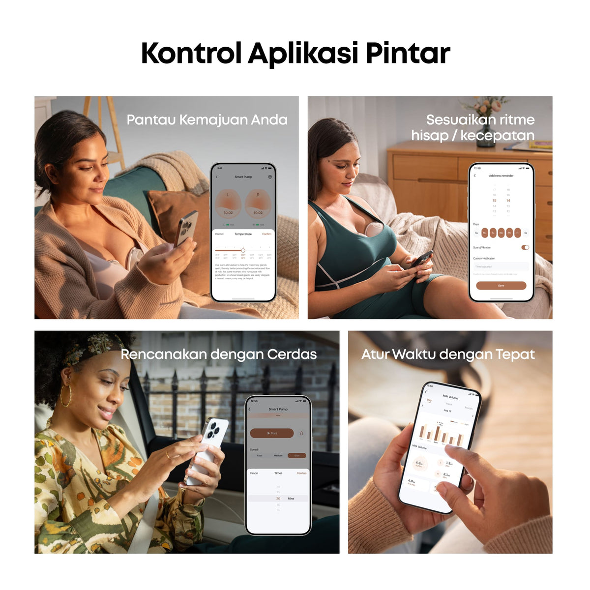 eufy E20 by Anker Pompa ASI Pintar Elektrik Handsfree dengan Terapi Hangat HeatFlow - T6060