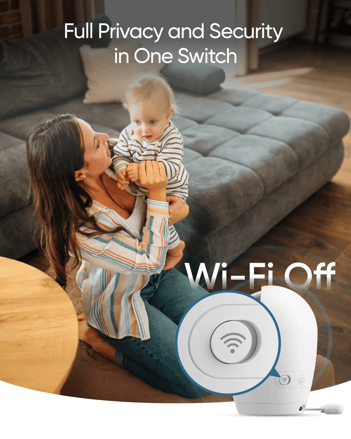 Eufy Baby Monitor E20 with 2K HD Resolution Camera 4.5" 480p Display Hybrid Wi-Fi and No Wi-Fi Connection App and Monitor Control Ultra-Clear Night View Pan-Tilt 4x Zoom Portable with Built-In Battery - E8352