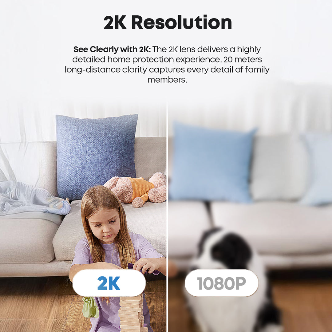 Eufy Security Indoor Cam C220 2K resolution Smart Security Camera With 360° Coverage, Human Detection