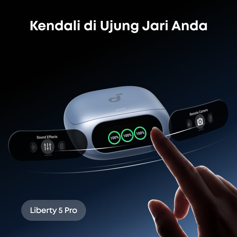 Soundcore Liberty 5 Pro Wireless Earbuds AI Note-Taker for in-Person Meetings Whisper-Clear Calls ANC Active Noise Cancelling 1.78" AMOLED Smart Case - D1203
